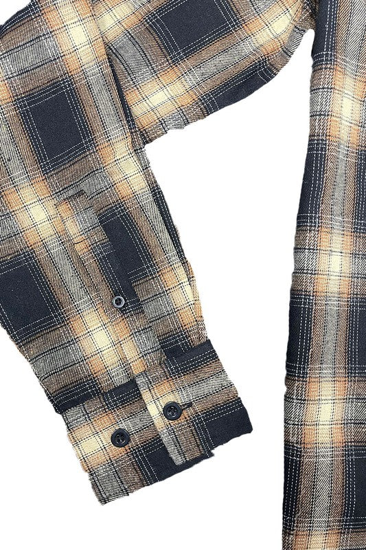 Full Plaid Checkered Flannel Long Sleeve