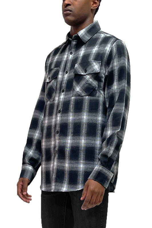 Full Plaid Checkered Flannel Long Sleeve