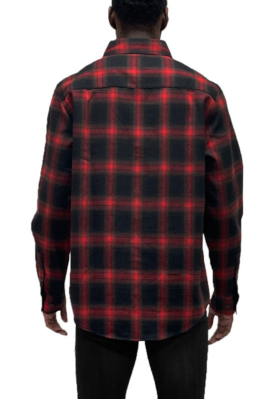 Full Plaid Checkered Flannel Long Sleeve