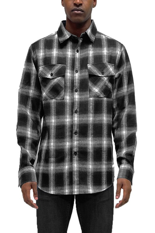 Full Plaid Checkered Flannel Long Sleeve