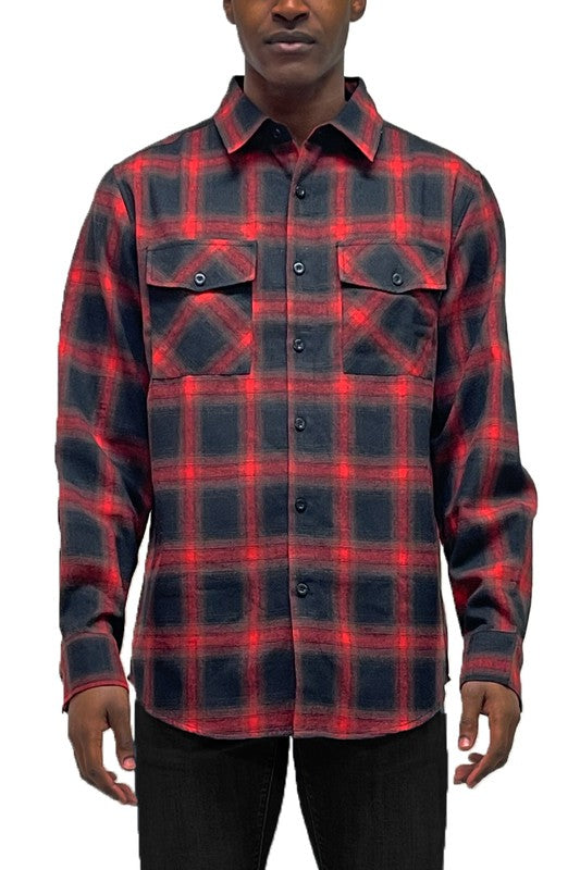 Full Plaid Checkered Flannel Long Sleeve