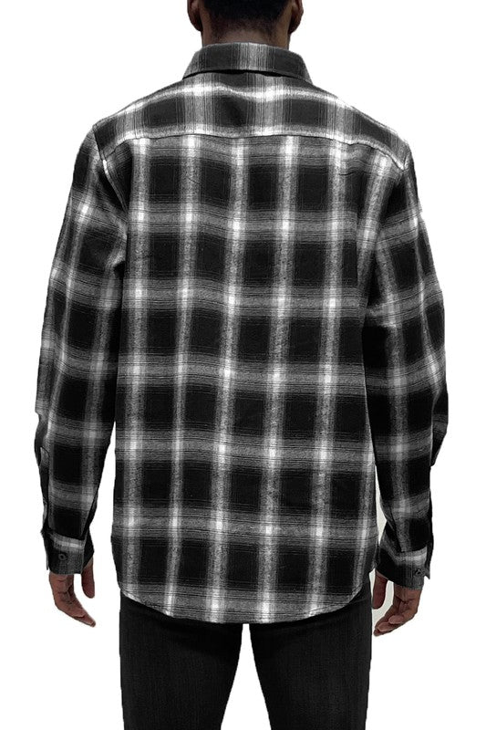 Full Plaid Checkered Flannel Long Sleeve