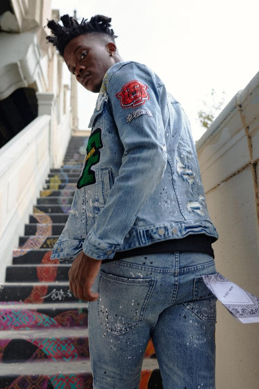 VARSITY PATCHES DENIM JACKET