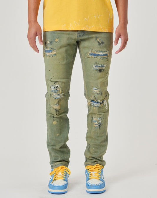 Men's Slim Fit Rip Denim