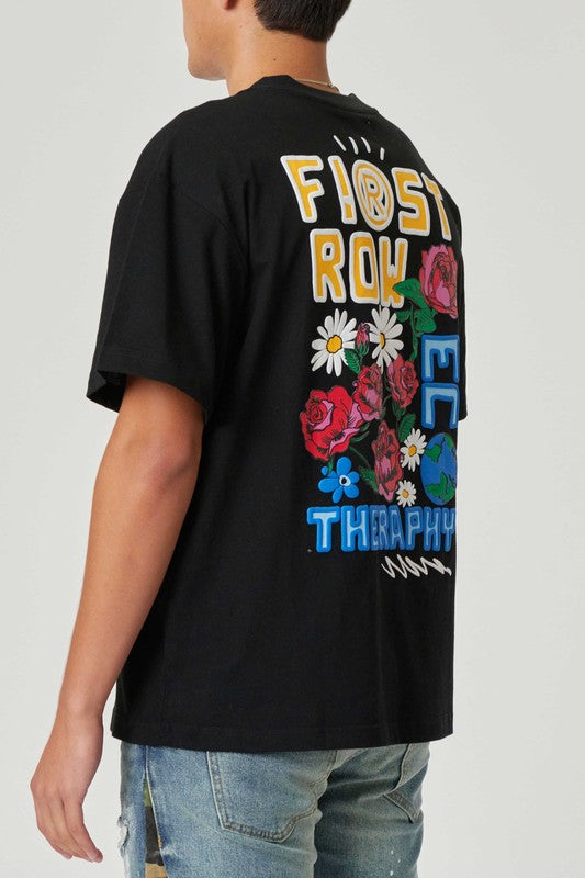 FLOWER EMBO/PUFF TEE