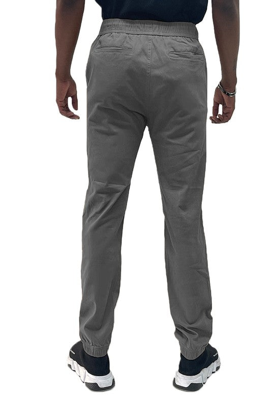 Men's Solid Stretch Cargo Jogger Pant