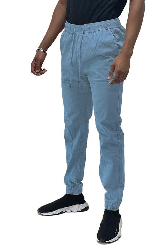 Men's Solid Stretch Cargo Jogger Pant