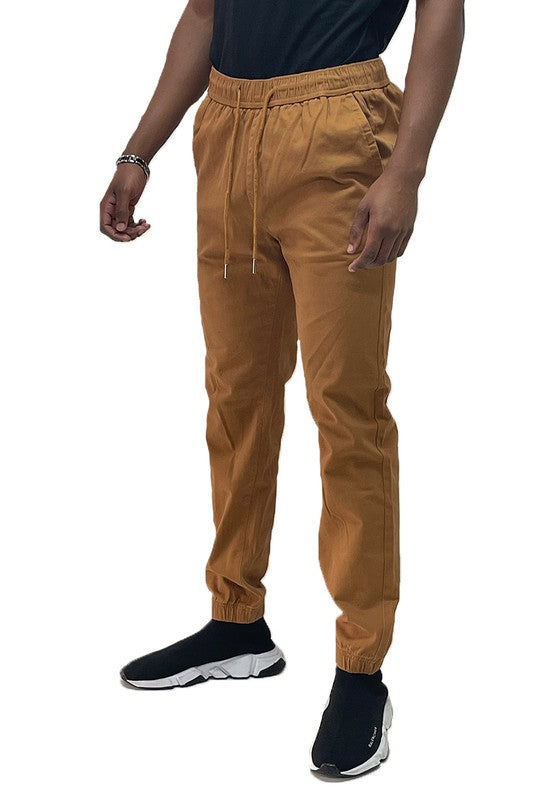 Men's Solid Stretch Cargo Jogger Pant