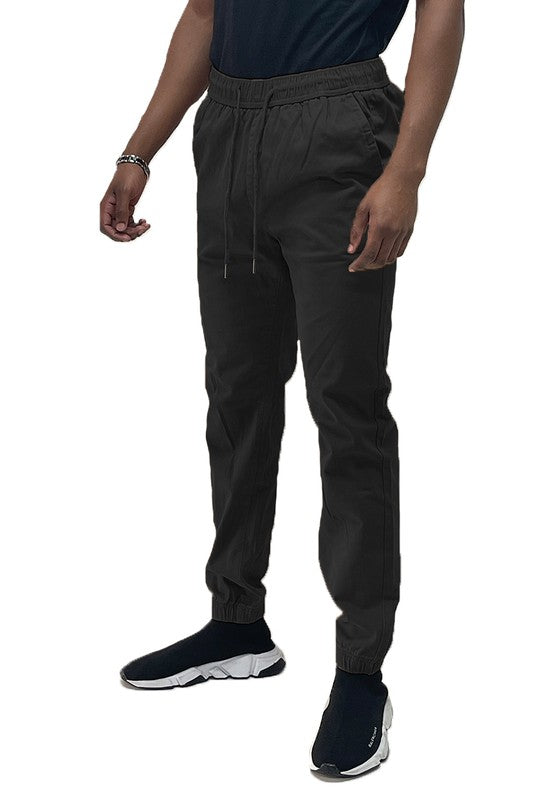 Men's Solid Stretch Cargo Jogger Pant