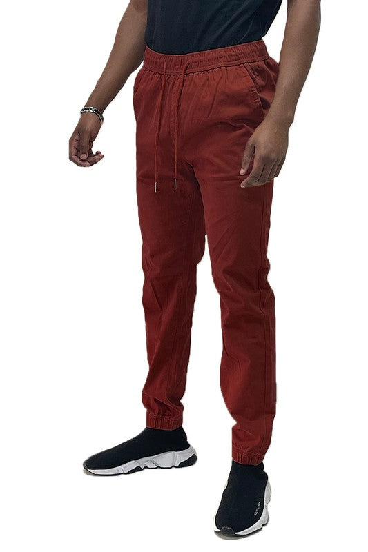 Men's Solid Stretch Cargo Jogger Pant