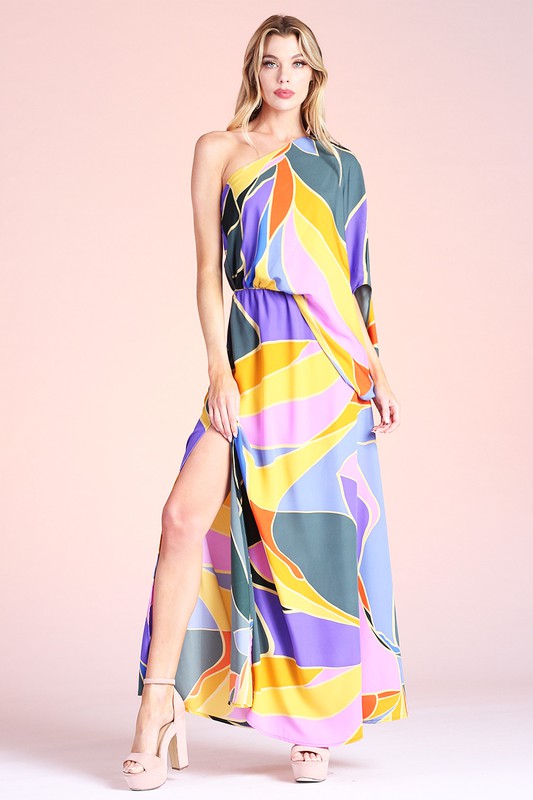 Metamorphosis SLouchy One Shoulder Maxi Dress