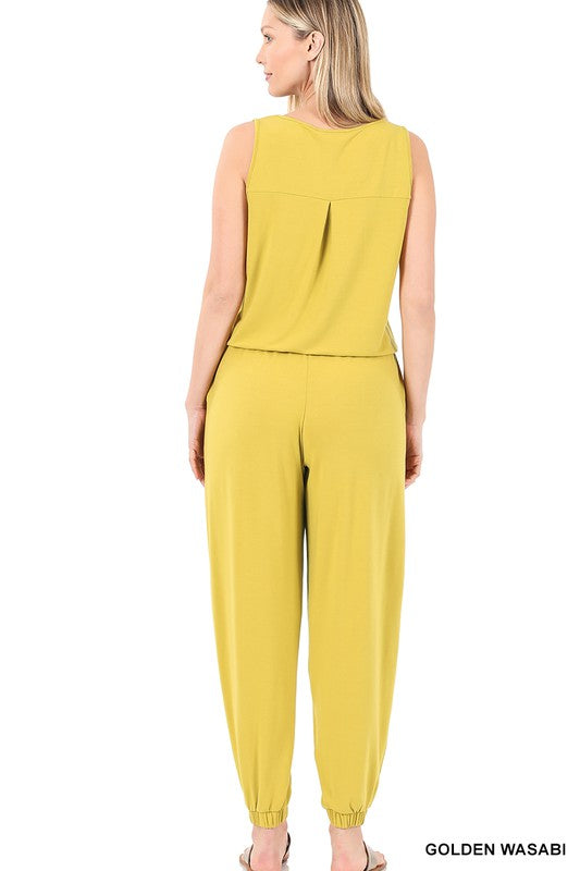 SLEEVELESS JOGGER JUMPSUIT