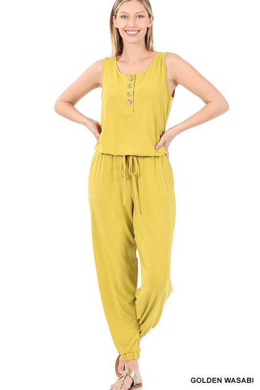 SLEEVELESS JOGGER JUMPSUIT