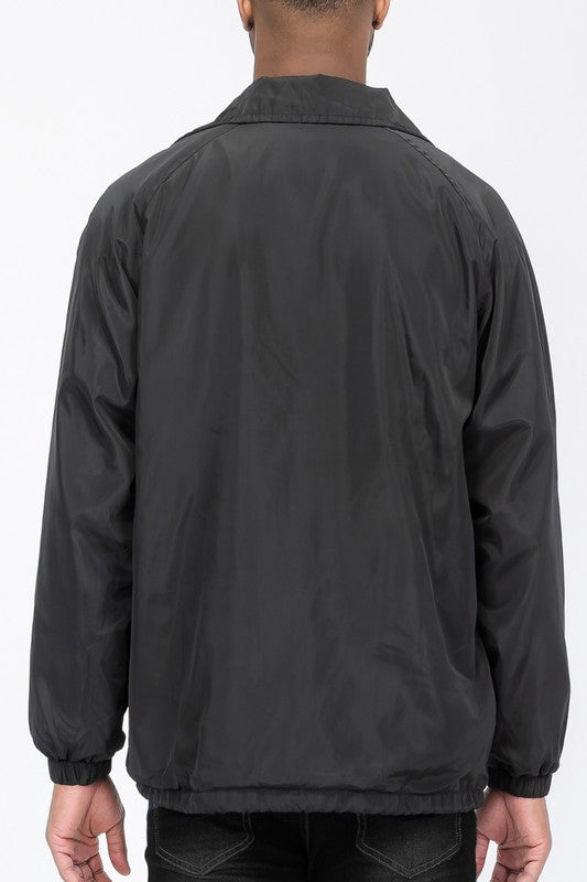 Men's Casual Windbreaker Coaches Jacket