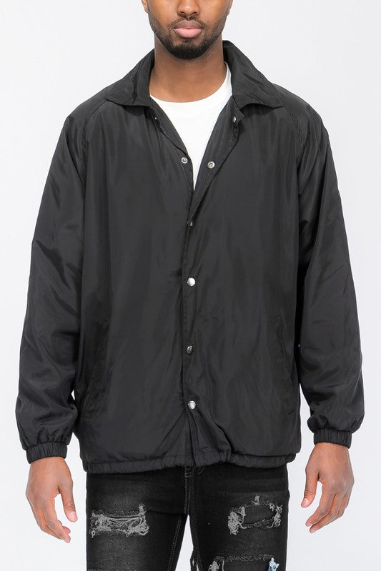 Men's Casual Windbreaker Coaches Jacket