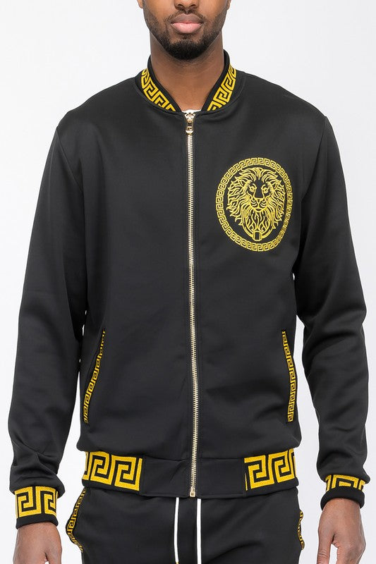 Men's Black and Gold Detail Track Suit