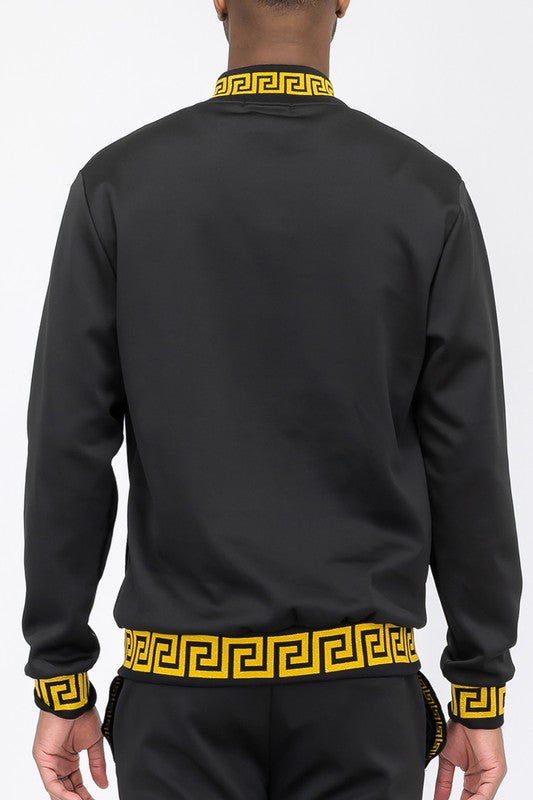 Men's Black and Gold Detail Track Suit