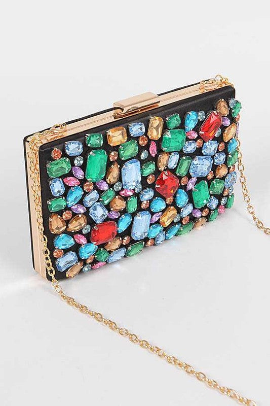 Bejeweled Crystal Iconic Box Clutch