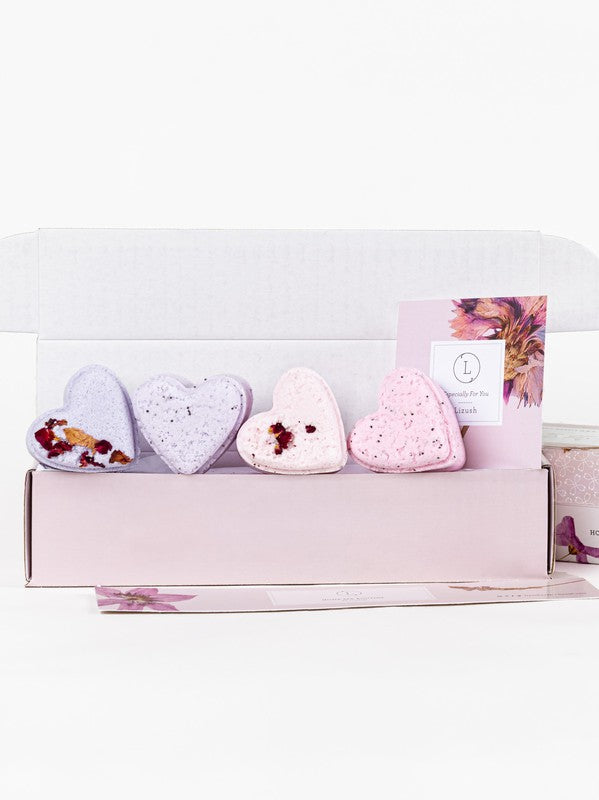 4 heart shaped Shower Steamers Gift Set