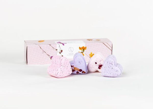 4 heart shaped Shower Steamers Gift Set