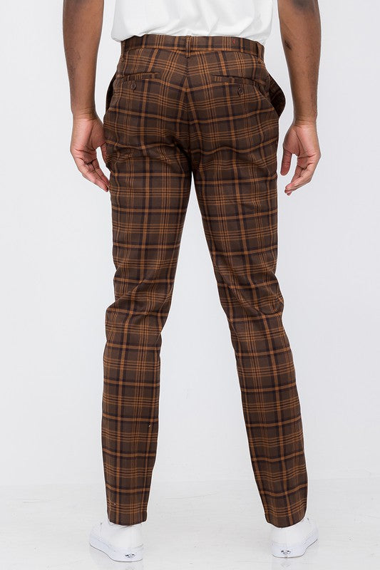 Men's Plaid Trouser Pants