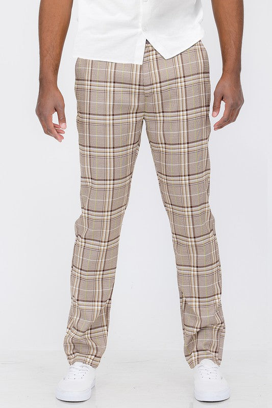 Men's Plaid Trouser Pants