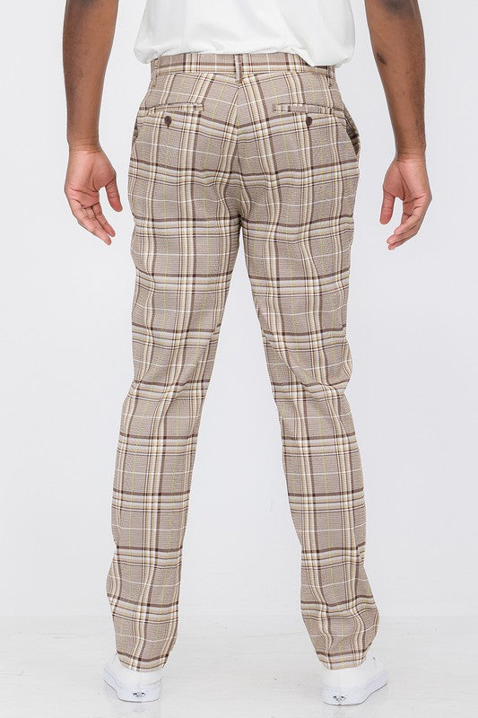 Men's Plaid Trouser Pants