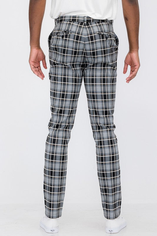 Mens Plaid Trouser Pants