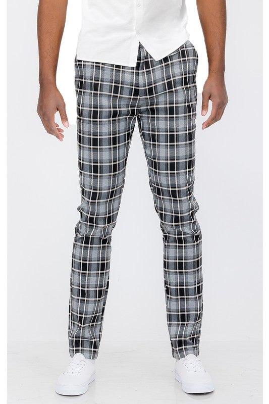 Mens Plaid Trouser Pants