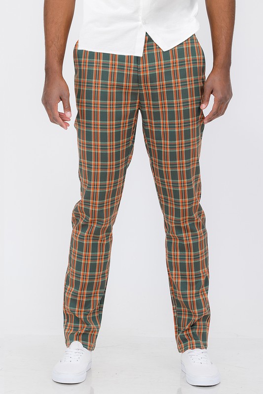 Mens Plaid Trouser Pants