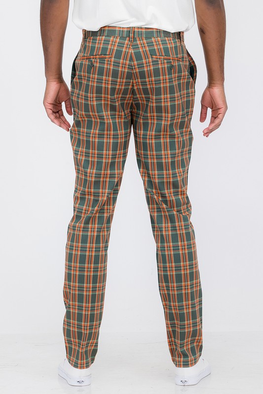 Mens Plaid Trouser Pants