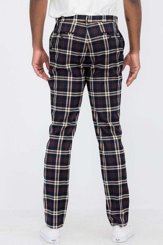 Mens Plaid Trouser Pants