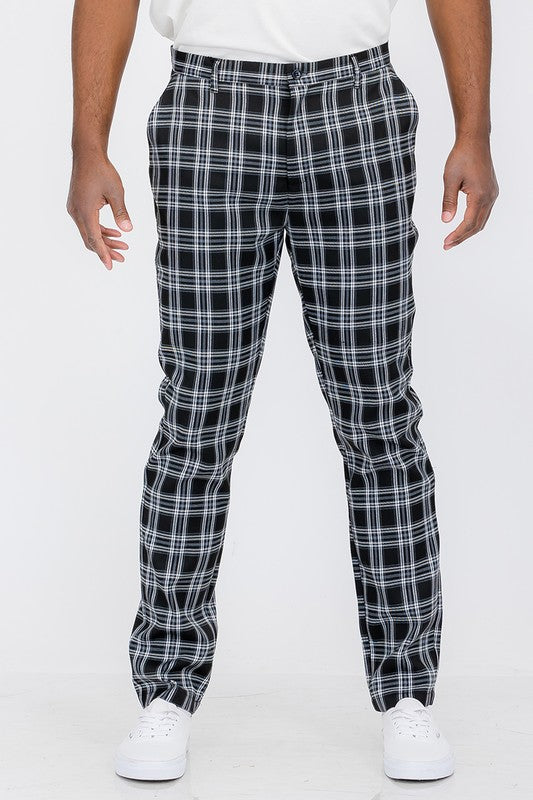 Mens Plaid Trouser Pants