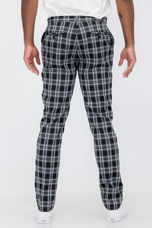 Mens Plaid Trouser Pants