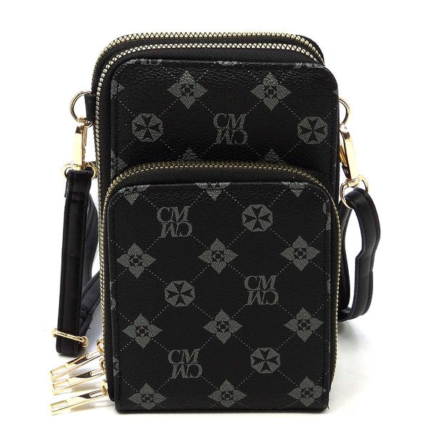 Monogrammed Crossbody Bag Cell Phone Purse