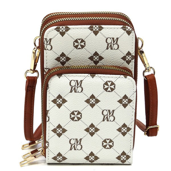 Monogrammed Crossbody Bag Cell Phone Purse