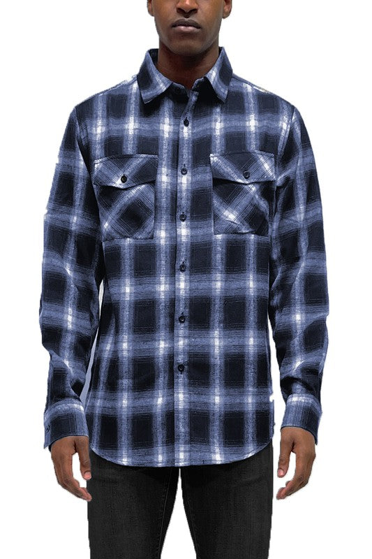 Full Plaid Checkered Flannel Long Sleeve