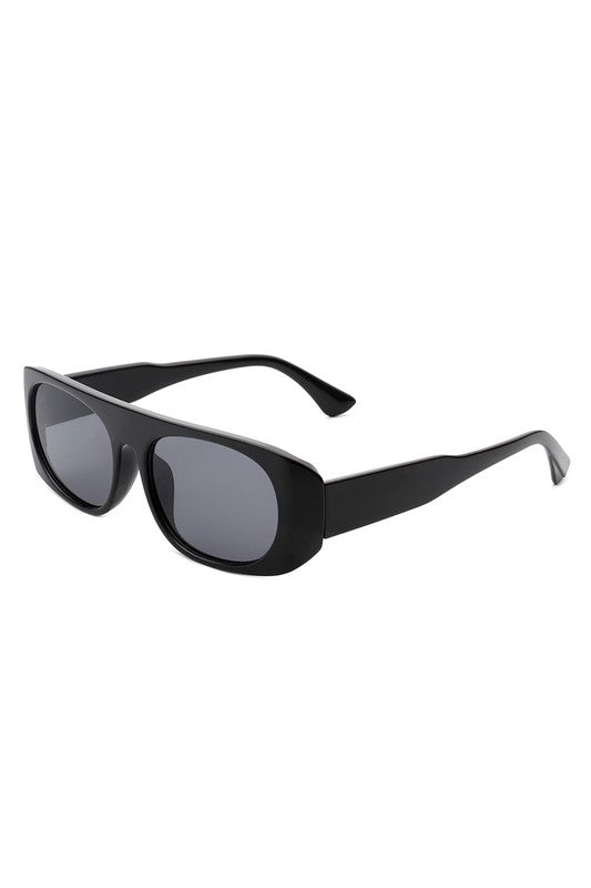 Rectangle Retro Oval Fashion Flat Top Sunglasses