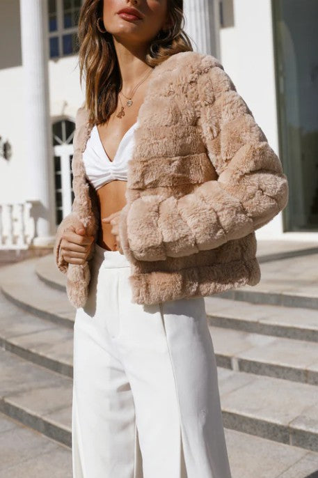 Faux Fur Cop Jacket