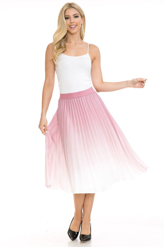 Women's High Waist Pleated A-Line Swing