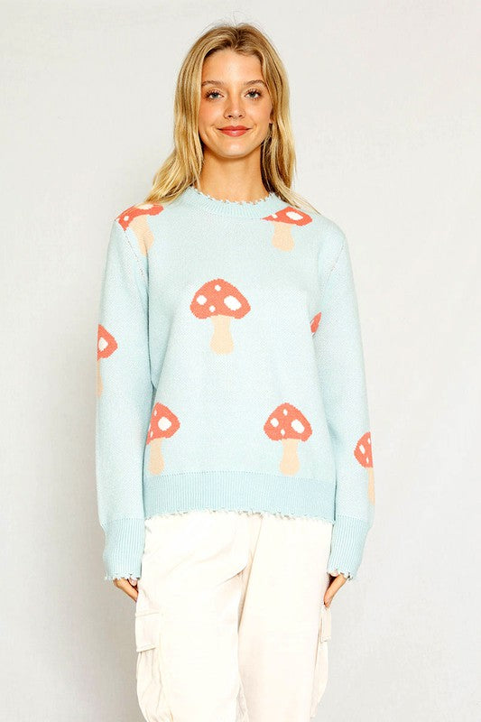 Mushroom knit sweater