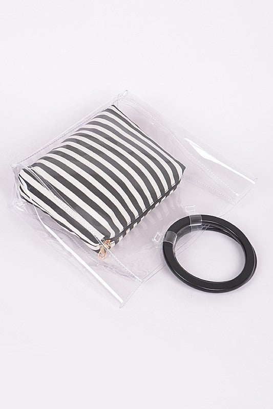 2 In 1 Clear Transparent Bag Set