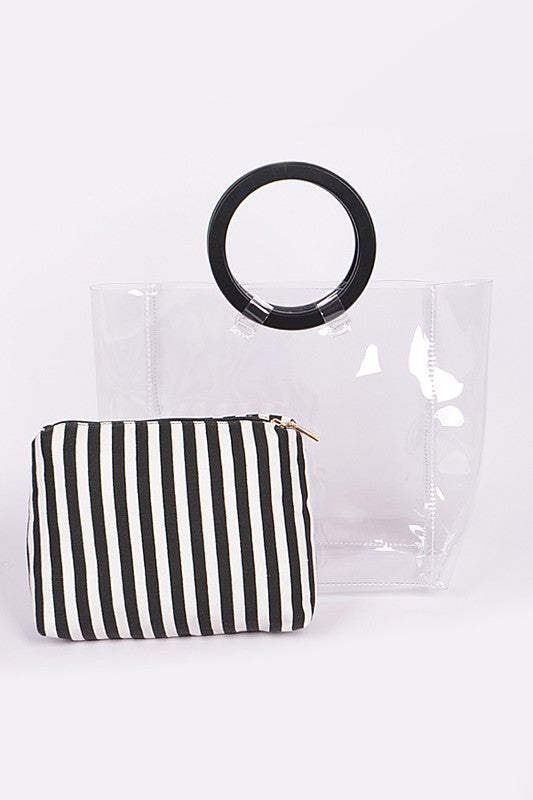 2 In 1 Clear Transparent Bag Set