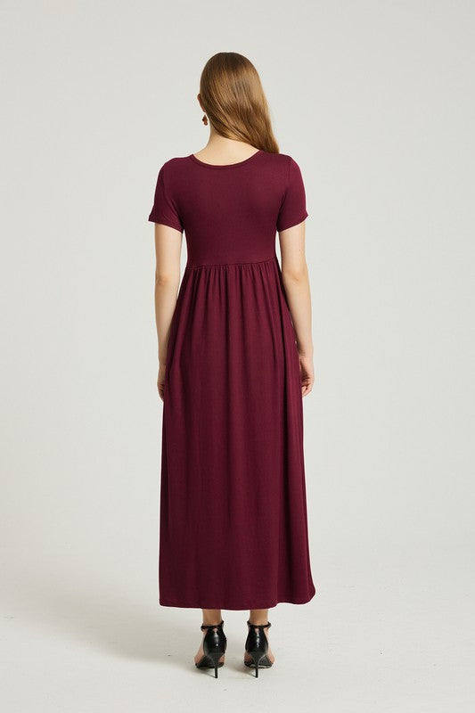 Women's Summer Casual Maxi Dress With Pocket