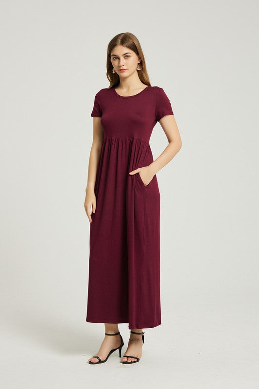 Women's Summer Casual Maxi Dress With Pocket