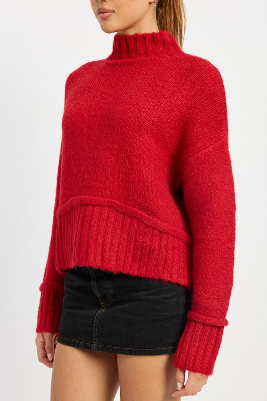 TURTLE NECK BODY SWEATER