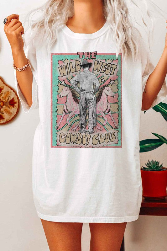 WILD WEST COWBOY GRAPHIC PLUS SIZE TEE / T-SHIRT