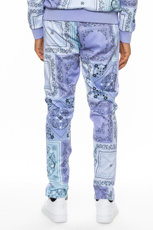 Paisley Bandana Print Track Pants