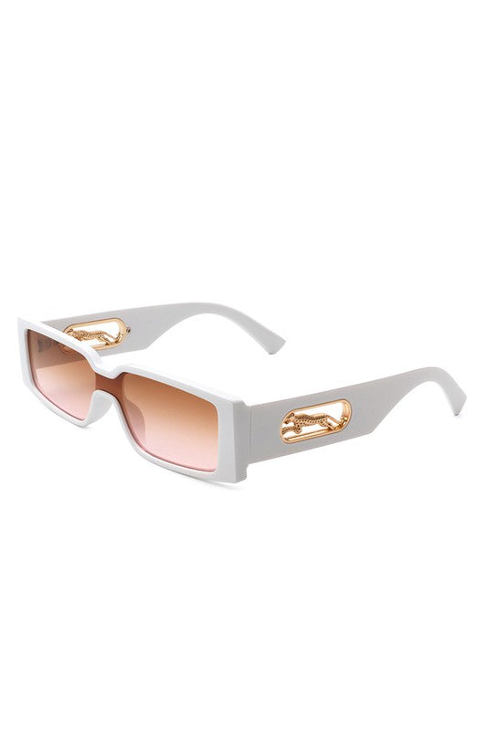 Retro Rectangle Narrow Fashion Slim Sunglasses