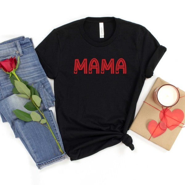 Mama Hearts Short Sleeve Graphic Tee